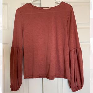 Puff Sleeve Cropped Blouse